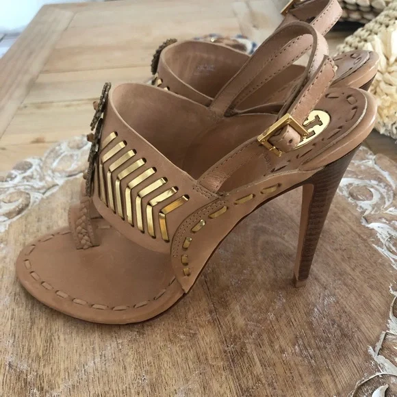 HPx2! Tory Burch Caylan Sandals. Size 8.5, 5” heel. Unworn. - Picture 6 of 15